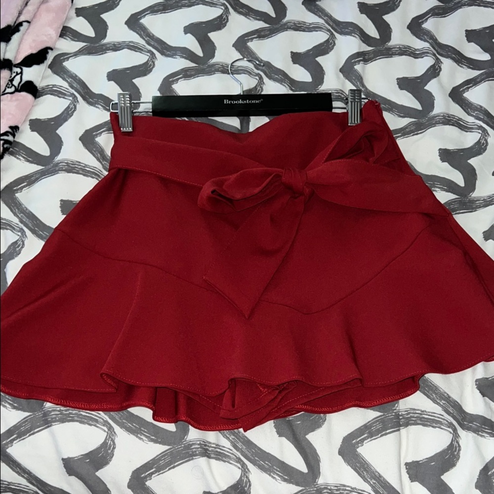 Zara Red Skater Skirt